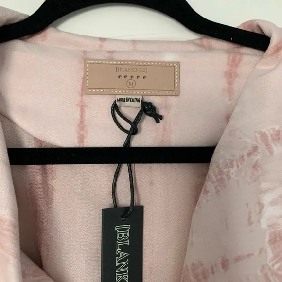 BLANKNYC Faux Suede pink waterfall jacket NWT from Anthropologie Size Medium - Picture 4 of 12